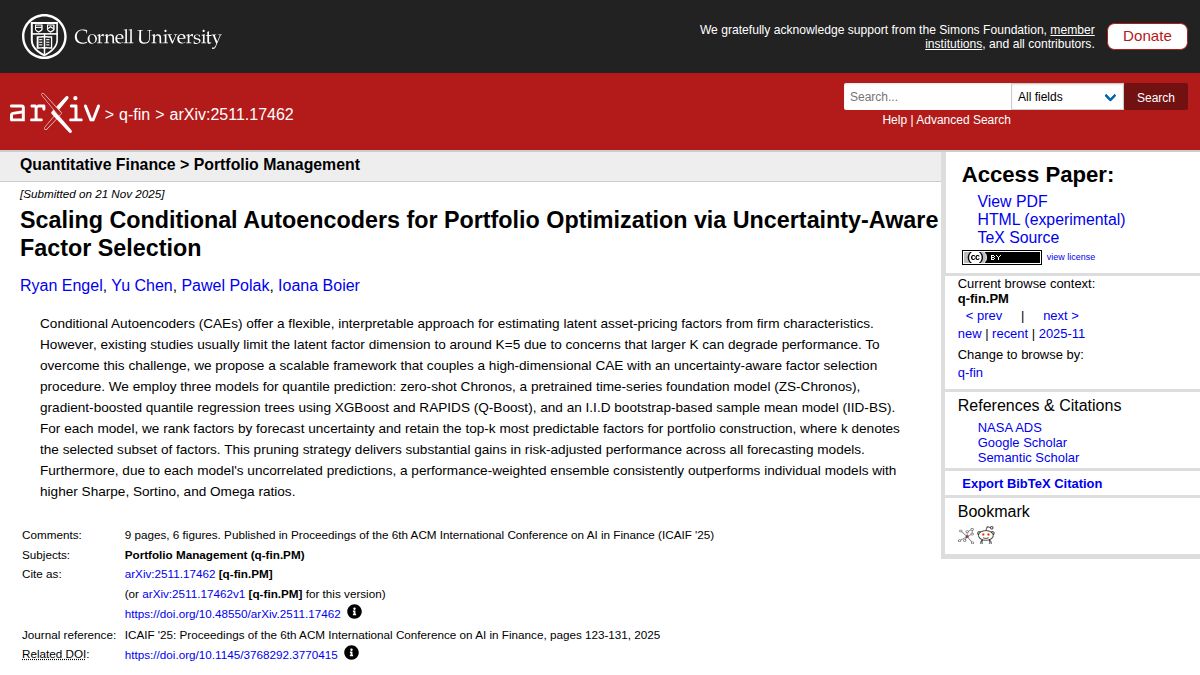 arXiv Quantitative Finance preview