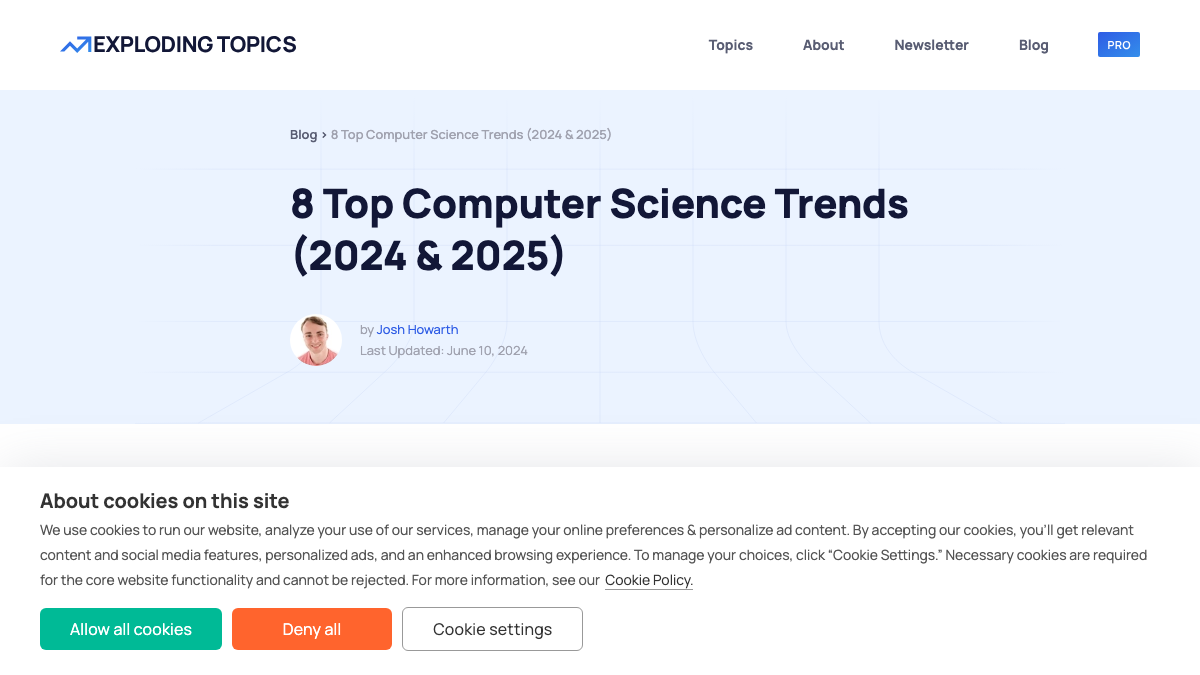 Exploding Topics preview