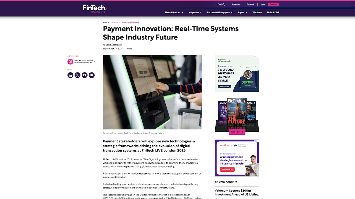 Fintech Magazine preview